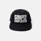 SimplyComplicated - DIRECTOR 5 PANEL CAP - BLACK