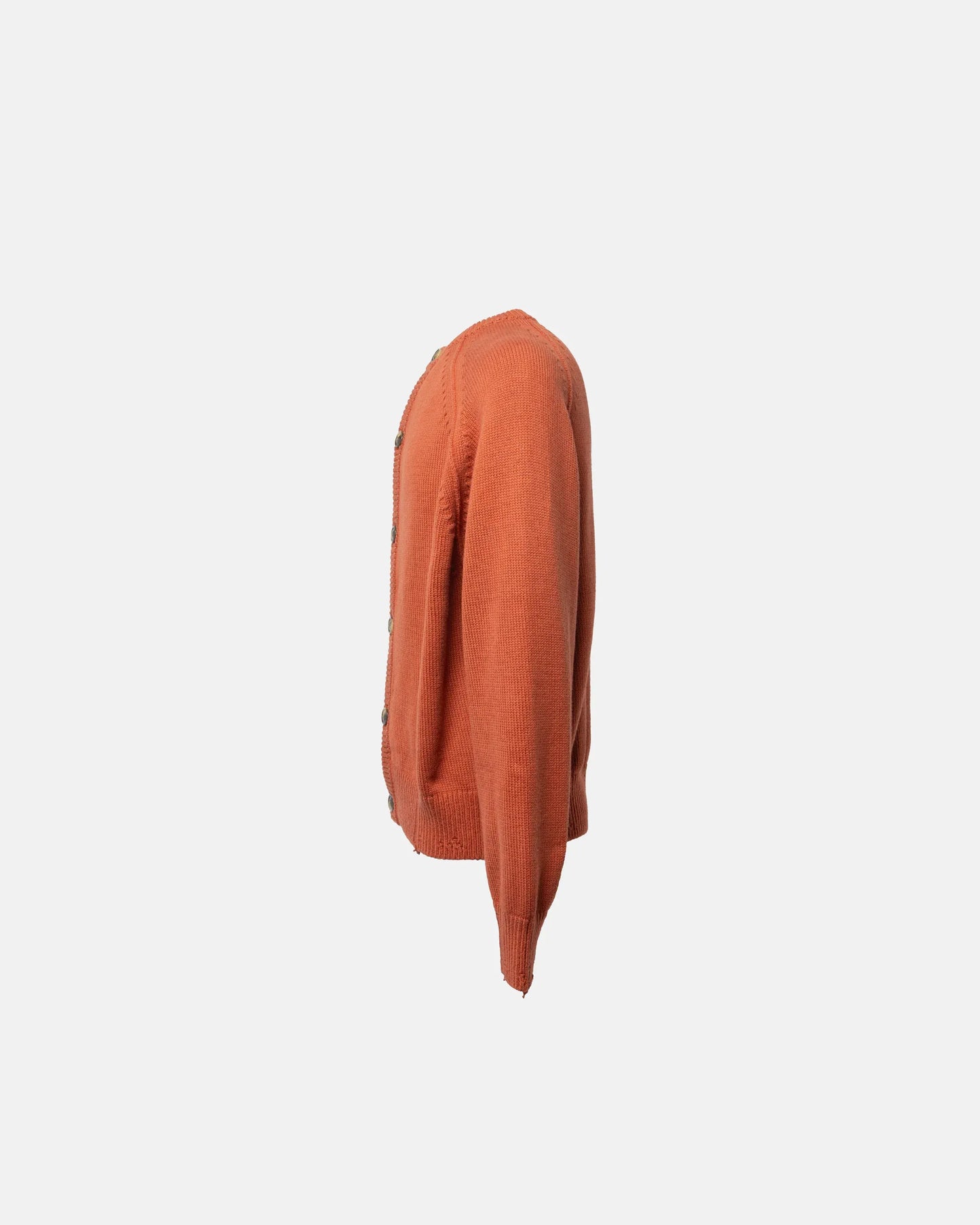 SimplyComplicated - DISTRESSED COTTON CARDIGAN - TERRACOTTA