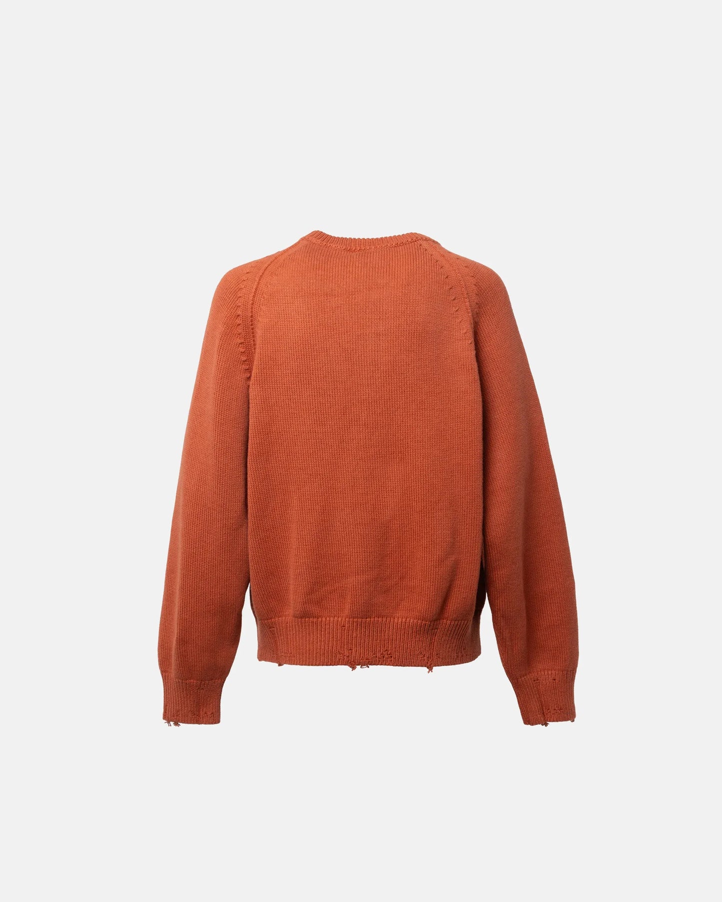 SimplyComplicated - DISTRESSED COTTON CARDIGAN - TERRACOTTA