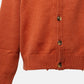 SimplyComplicated - DISTRESSED COTTON CARDIGAN - TERRACOTTA