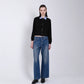 TANAKA - JERSEY CARDIGAN - BLACK HERRINGBONE