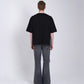 TANAKA - THE BOXY TEE - BLACK(EMBROIDERY)