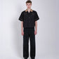 TANAKA - BOWLING SHIRT - BLACK(EMBROIDERY)