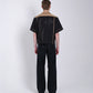 TANAKA - BOWLING SHIRT - BLACK(EMBROIDERY)