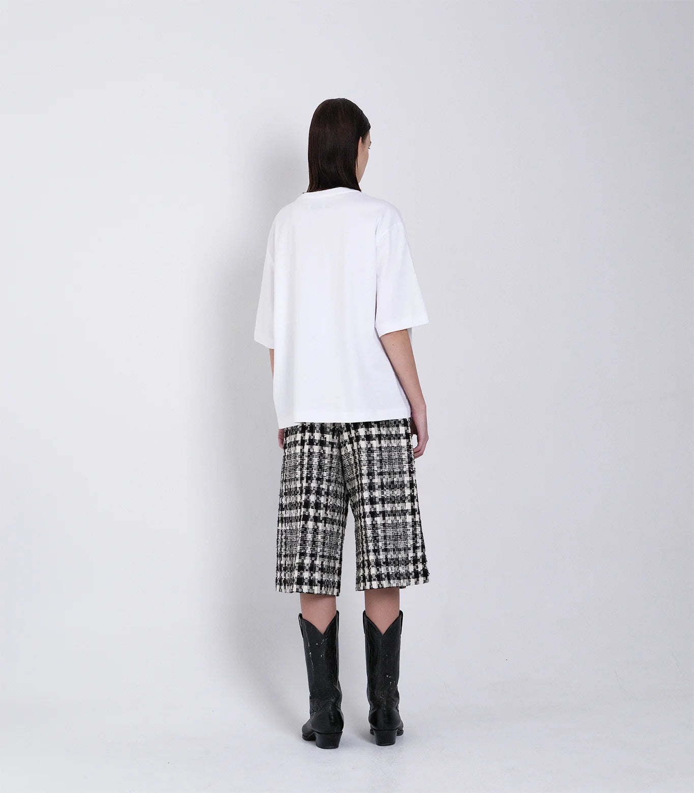 TANAKA - THE BOXY TEE - WHITE(EMBROIDERY)