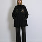 TANAKA - TRACK HALF COAT - BLACK(FLOWER)