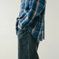 SimplyComplicated - RAW EDGE CHECK SHIRT - BLUE CHECK