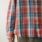 SimplyComplicated - RAW EDGE CHECK SHIRT - RED CHECK