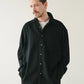 SimplyComplicated - LINED EDGE SILK BLENDED SHIRT - BLACK