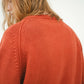 SimplyComplicated - DISTRESSED COTTON CARDIGAN - TERRACOTTA