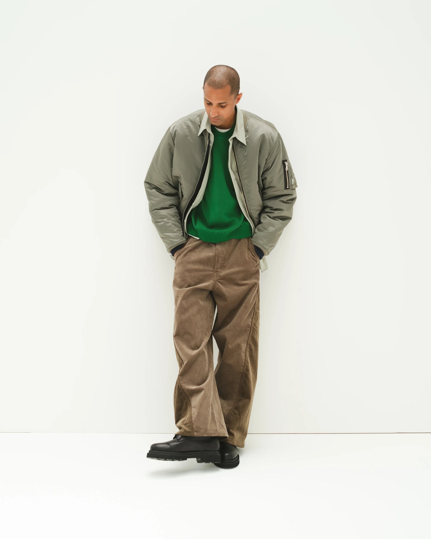 SimplyComplicated - CORD TWIST WORK PANTS - OLIVE