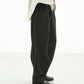 SimplyComplicated - MARBELT TROUSERS - BLACK