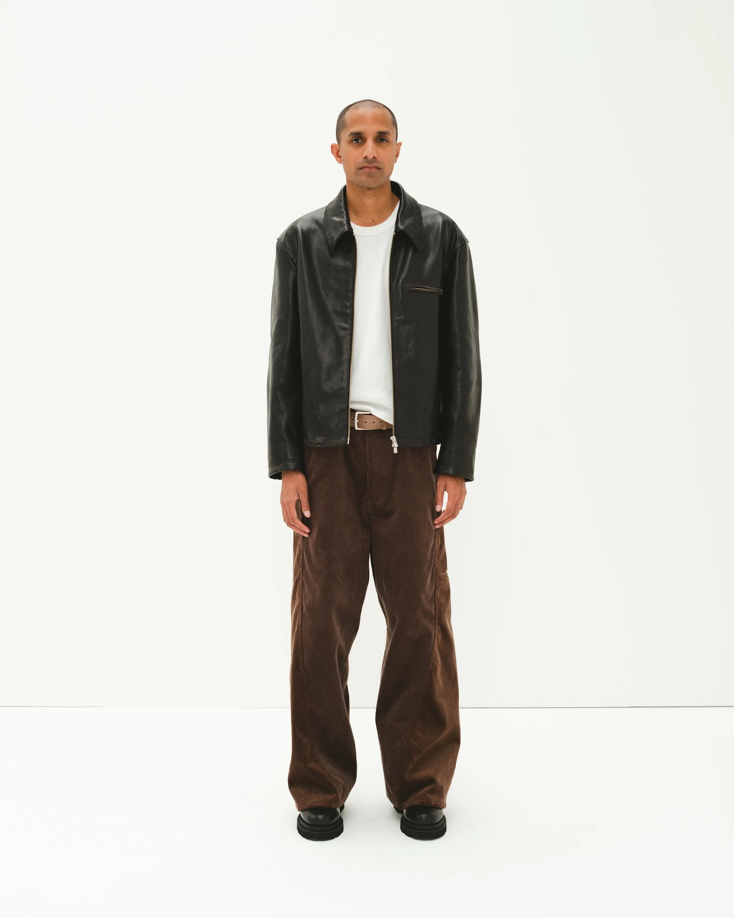 SimplyComplicated - CORD TWIST WORK PANTS - BROWN