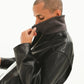 SimplyComplicated - WORKER LEATHER JACKET - BLACK