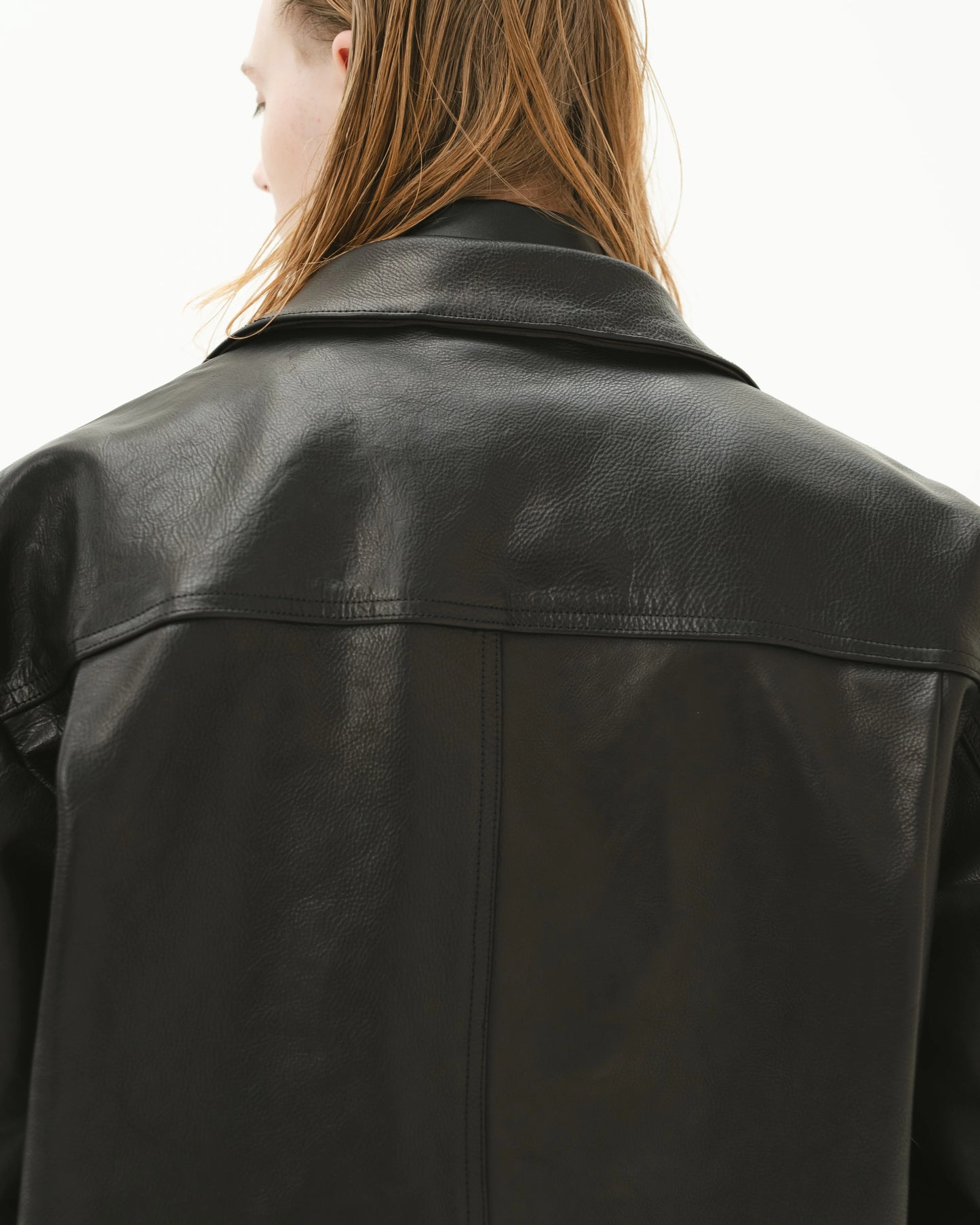 SimplyComplicated - WORKER LEATHER JACKET - BLACK