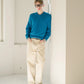 SimplyComplicated - V NECK LIGHT KNIT SWEATER - VIVID BLUE