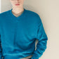 SimplyComplicated - V NECK LIGHT KNIT SWEATER - VIVID BLUE