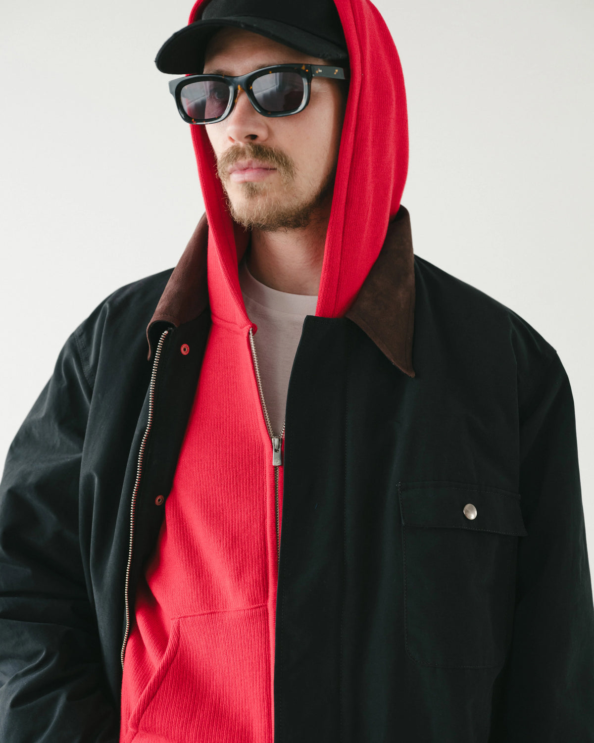SimplyComplicated - KNITTED ZIP HOODIE - RED