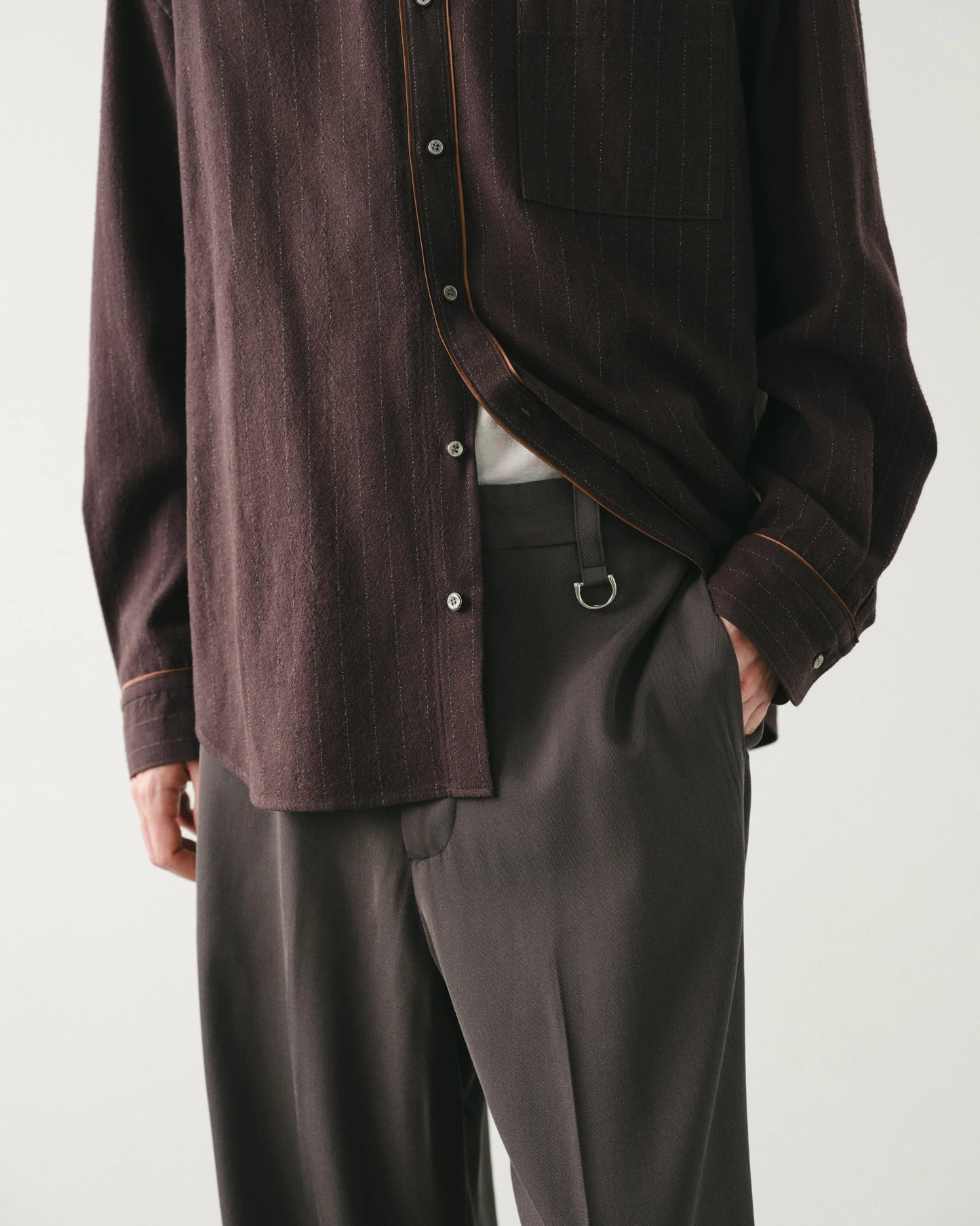 SimplyComplicated - EVERYDAY VIRGIN WOOL TROUSERS - CHARCOAL