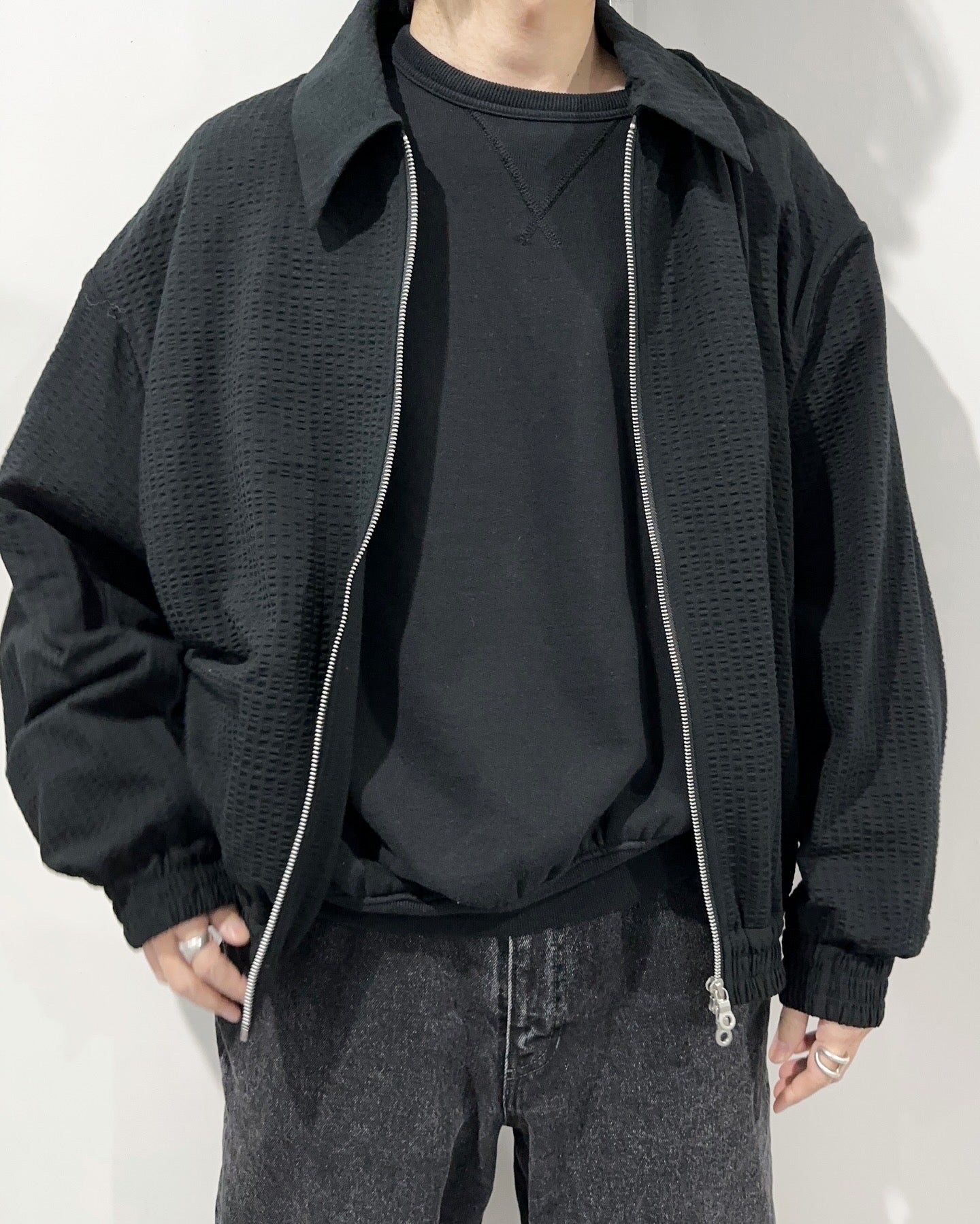 人気メーカー・ブランド PHIL. KANEMASA 36G un – Blouson Sucker Linen ジャケット・アウター