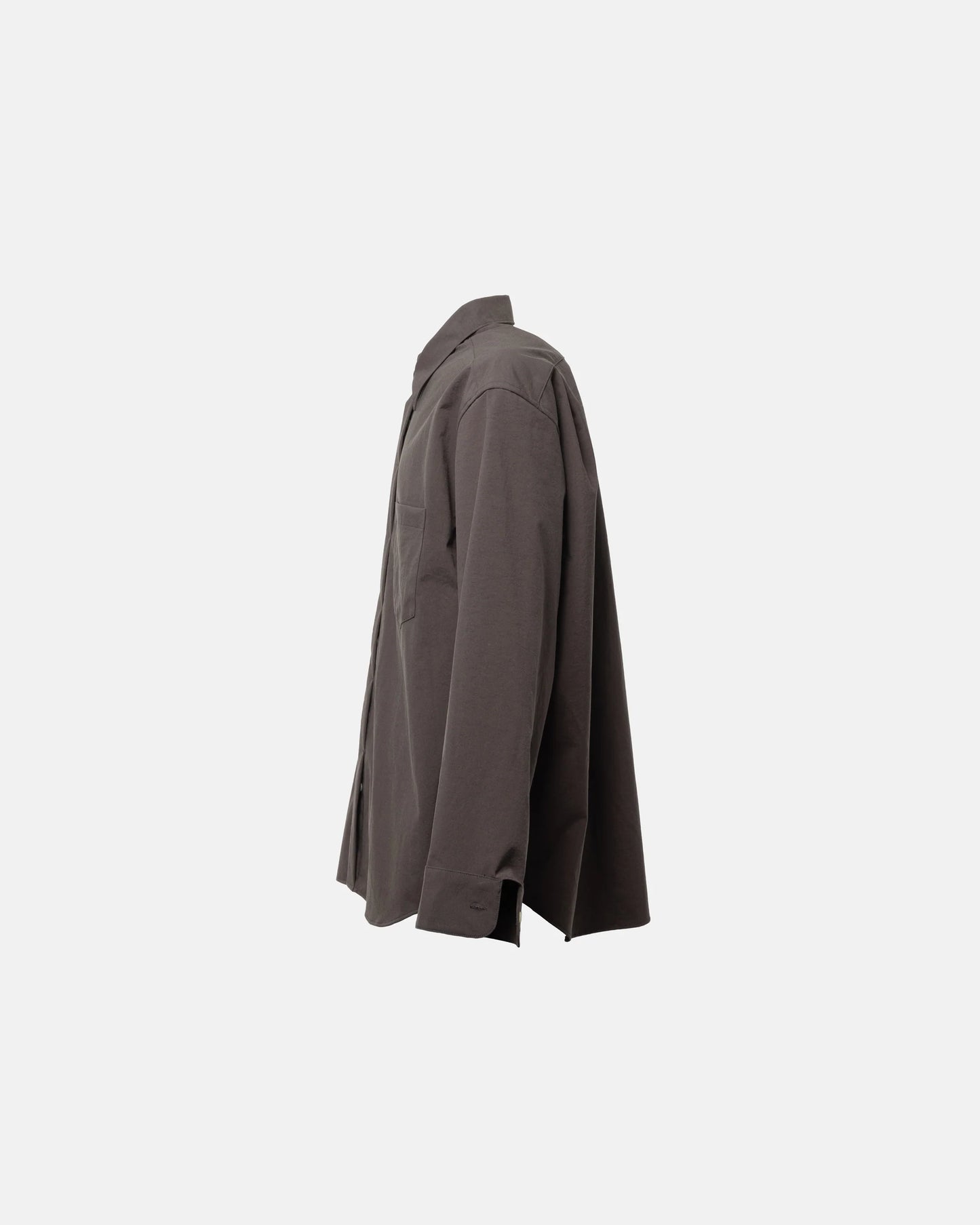 SimplyComplicated - FRAME NYLON SHIRT - DK.BROWN