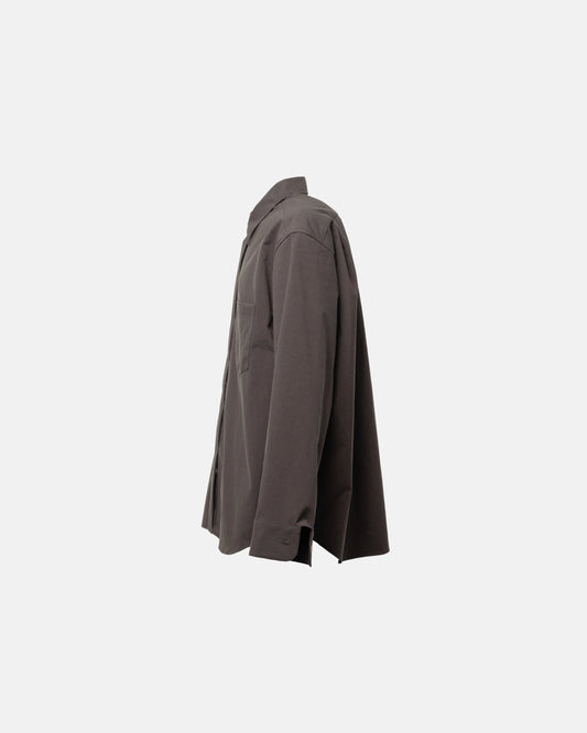 SimplyComplicated - FRAME NYLON SHIRT - DK.BROWN