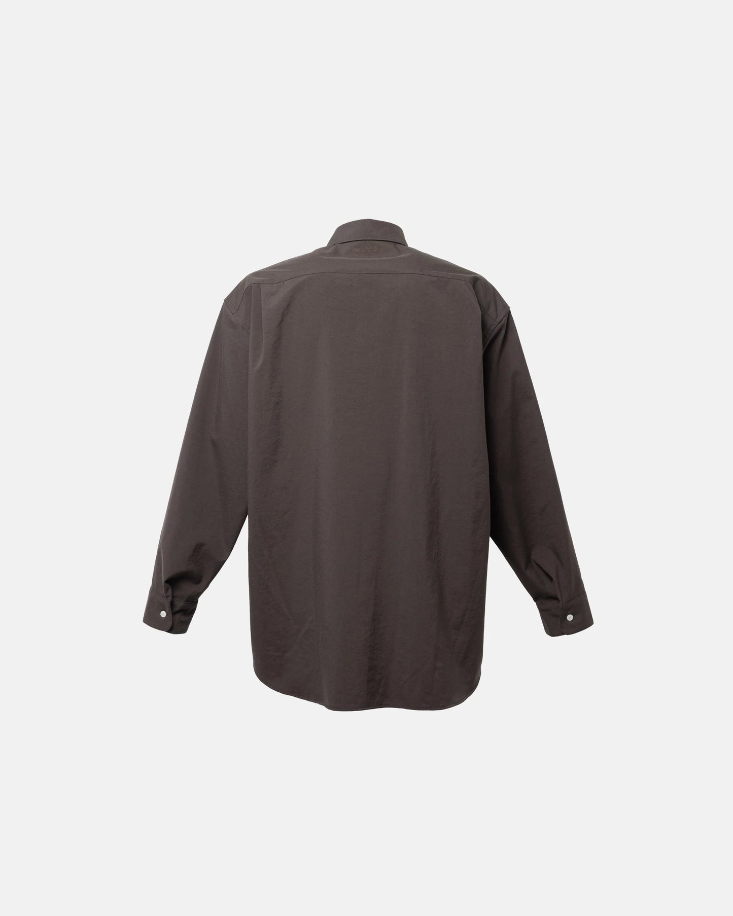 SimplyComplicated - FRAME NYLON SHIRT - DK.BROWN