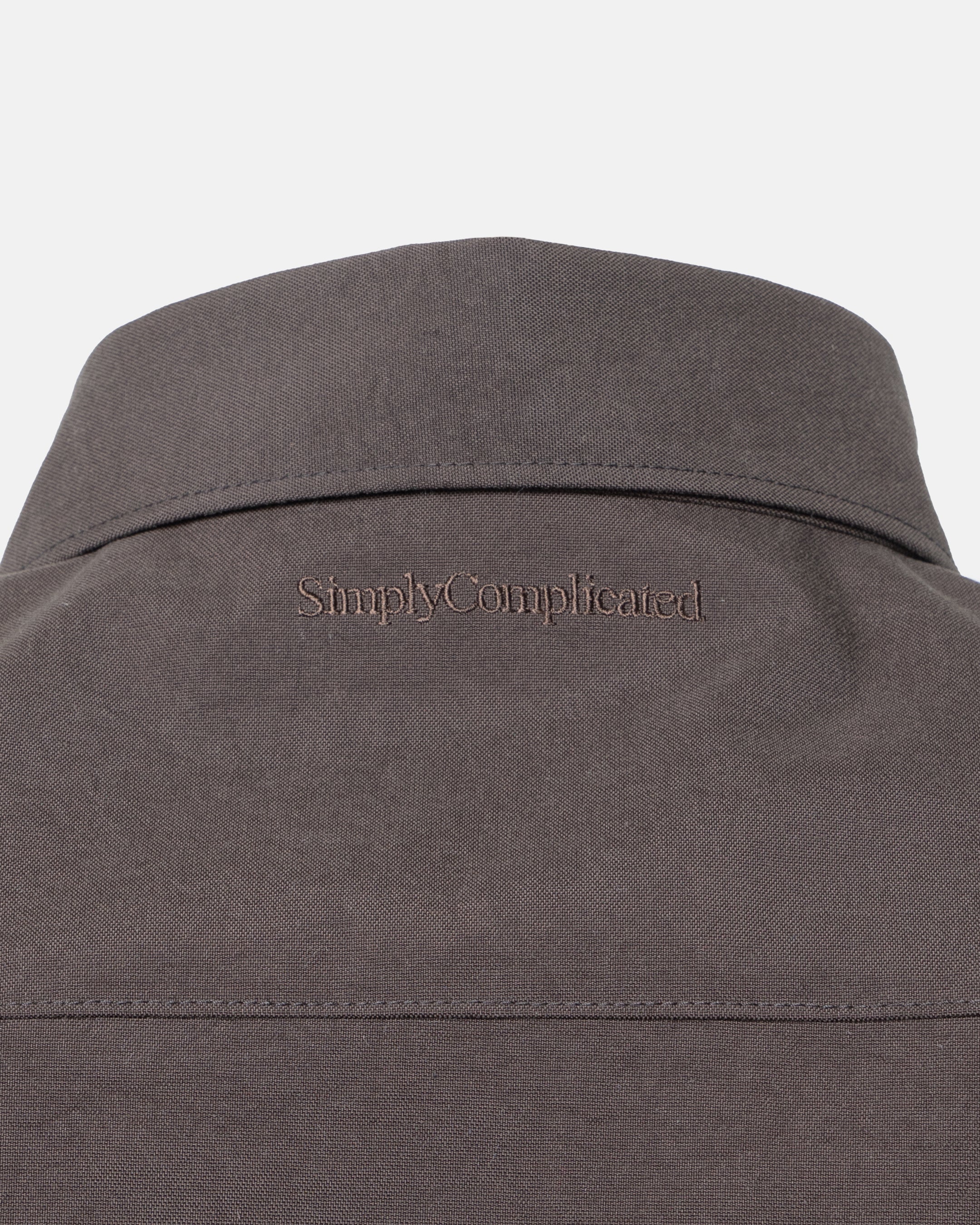 トップス Simply Complicated FRAME NYLON SHIRT SimplyComplicated - FRAME NYLON SHIRT - DK.BROWN – un