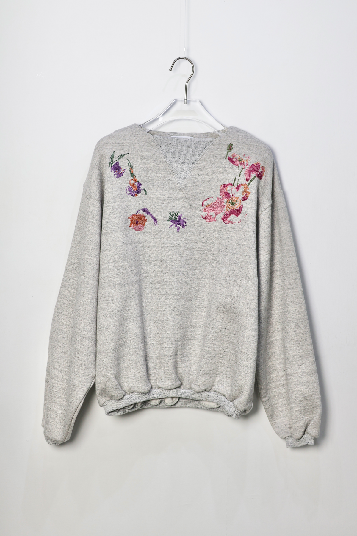 TANAKA - THE SWEATSHIRT - HEATHER GRAY(FLOWER)