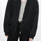 KANEMASA PHIL. - Ex. un Glittery Zip Sweat - BLACK