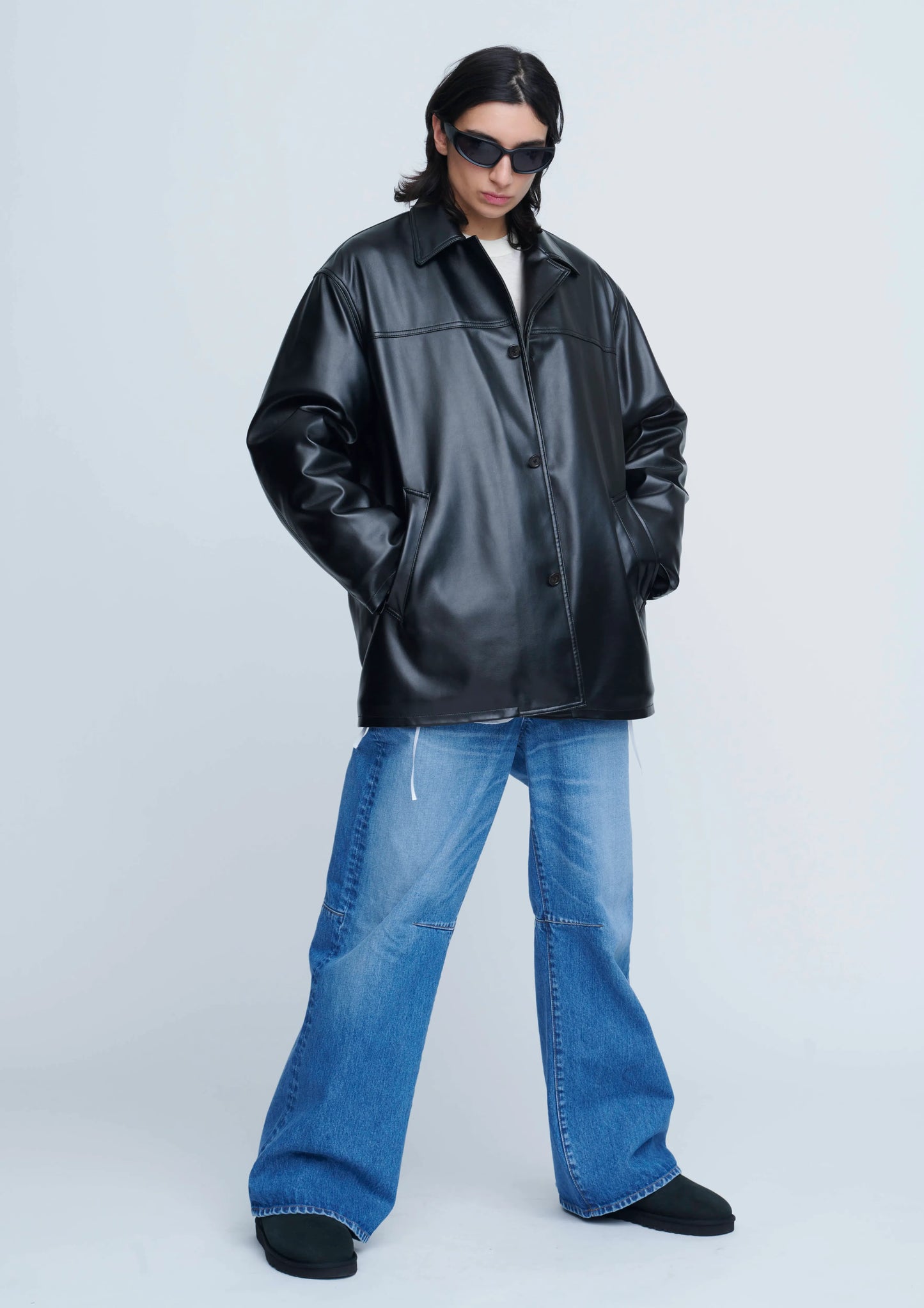 INSCRIRE - Leather Jacket - BLACK