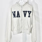 INSCRIRE - Navy Zip Hoodie - LT.GREY