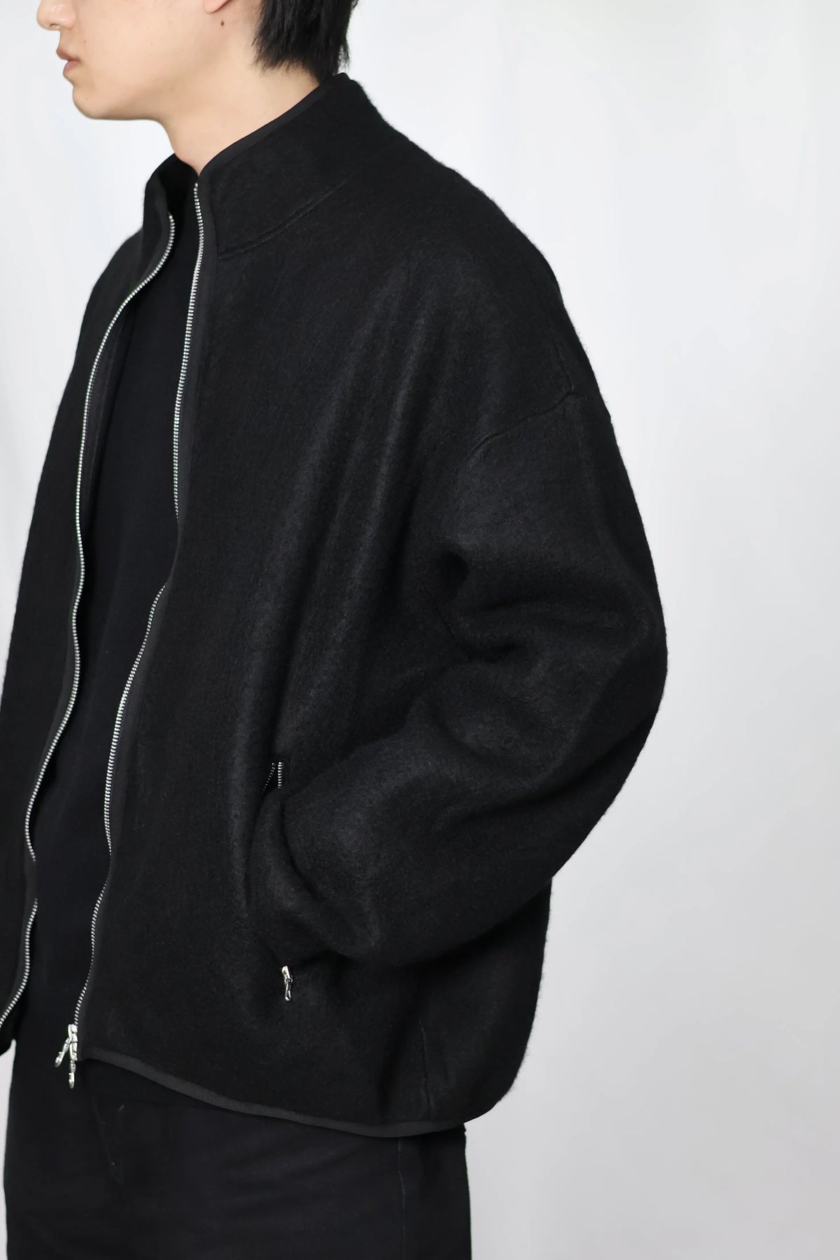 KANEMASA PHIL. - 5G×22G Cashmere Fur Blouson - BLACK