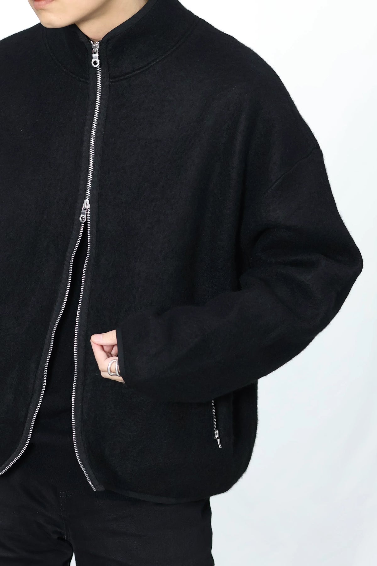 KANEMASA PHIL. - 5G×22G Cashmere Fur Blouson - BLACK