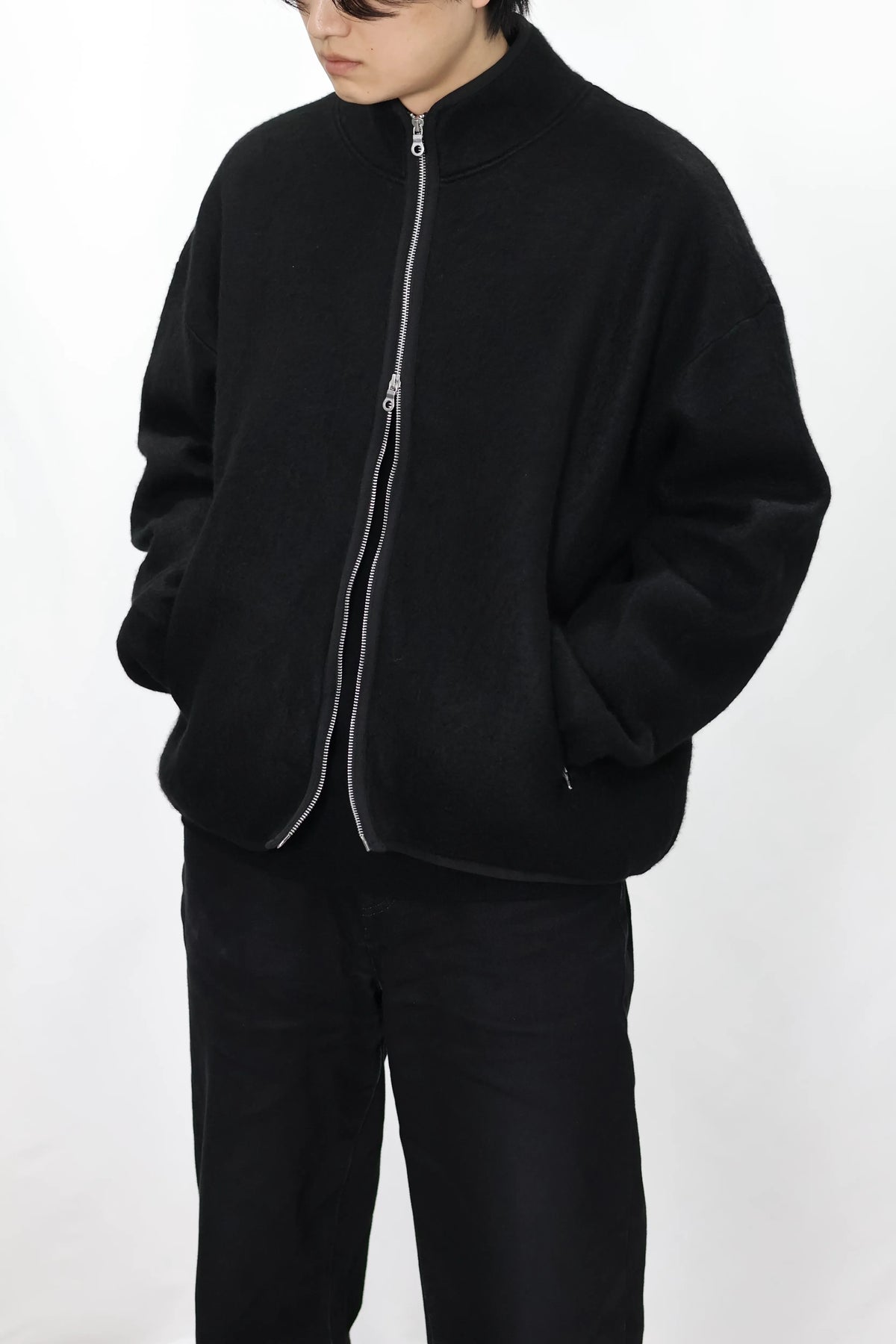 KANEMASA PHIL. - 5G×22G Cashmere Fur Blouson - BLACK