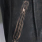 JOHN MASON SMITH / JANE SMITH - COW LEATHER VINTAGE FINISHED ZIP BLOUSON - BLACK BROWN