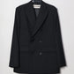 INSCRIRE - Wool Gabardine Double-Brested Jacket - BLACK