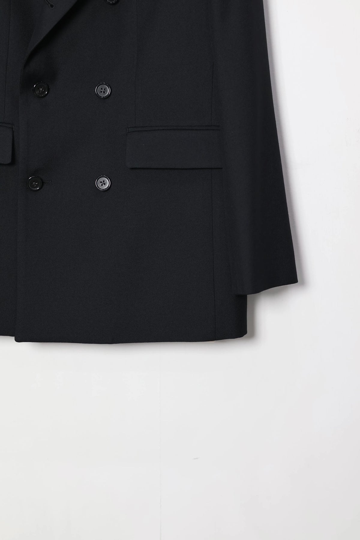 INSCRIRE - Wool Gabardine Double-Brested Jacket - BLACK