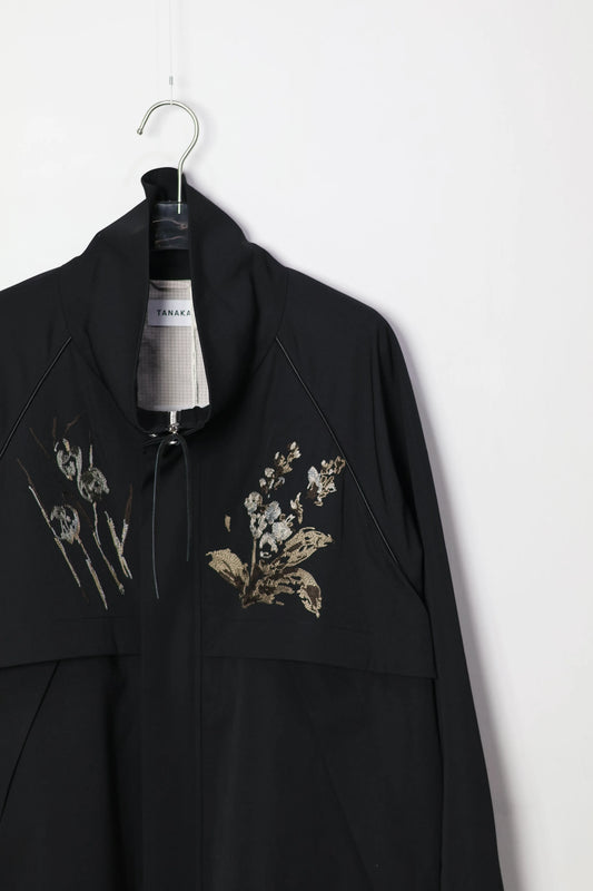 TANAKA - TRACK HALF COAT - BLACK(FLOWER)