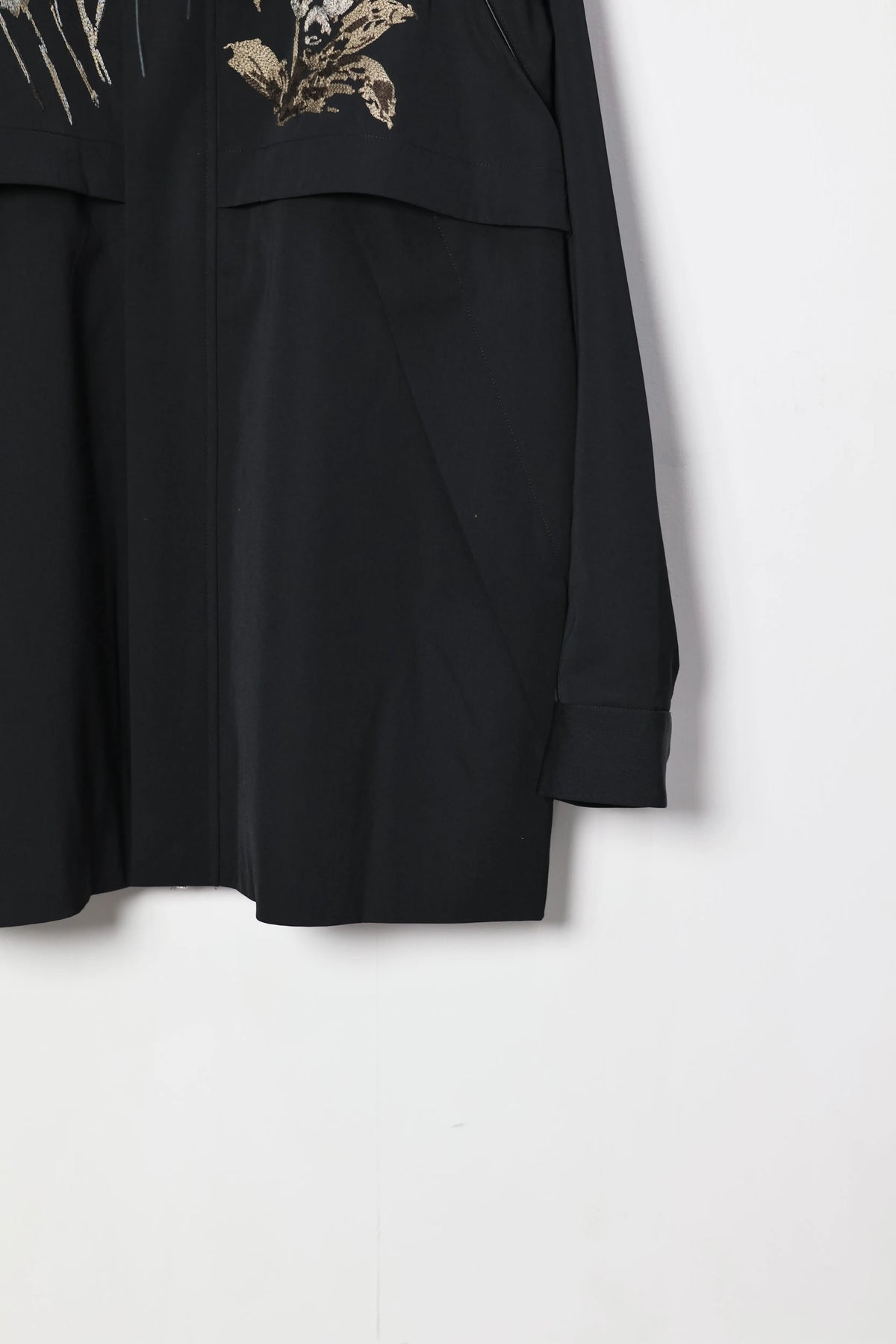 TANAKA - TRACK HALF COAT - BLACK(FLOWER)
