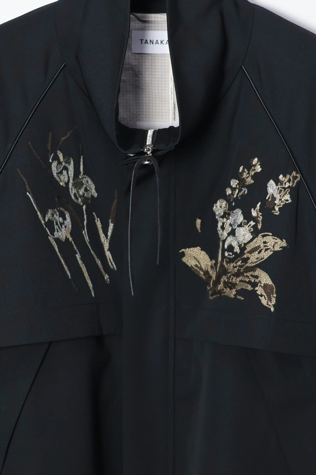 TANAKA - TRACK HALF COAT - BLACK(FLOWER)
