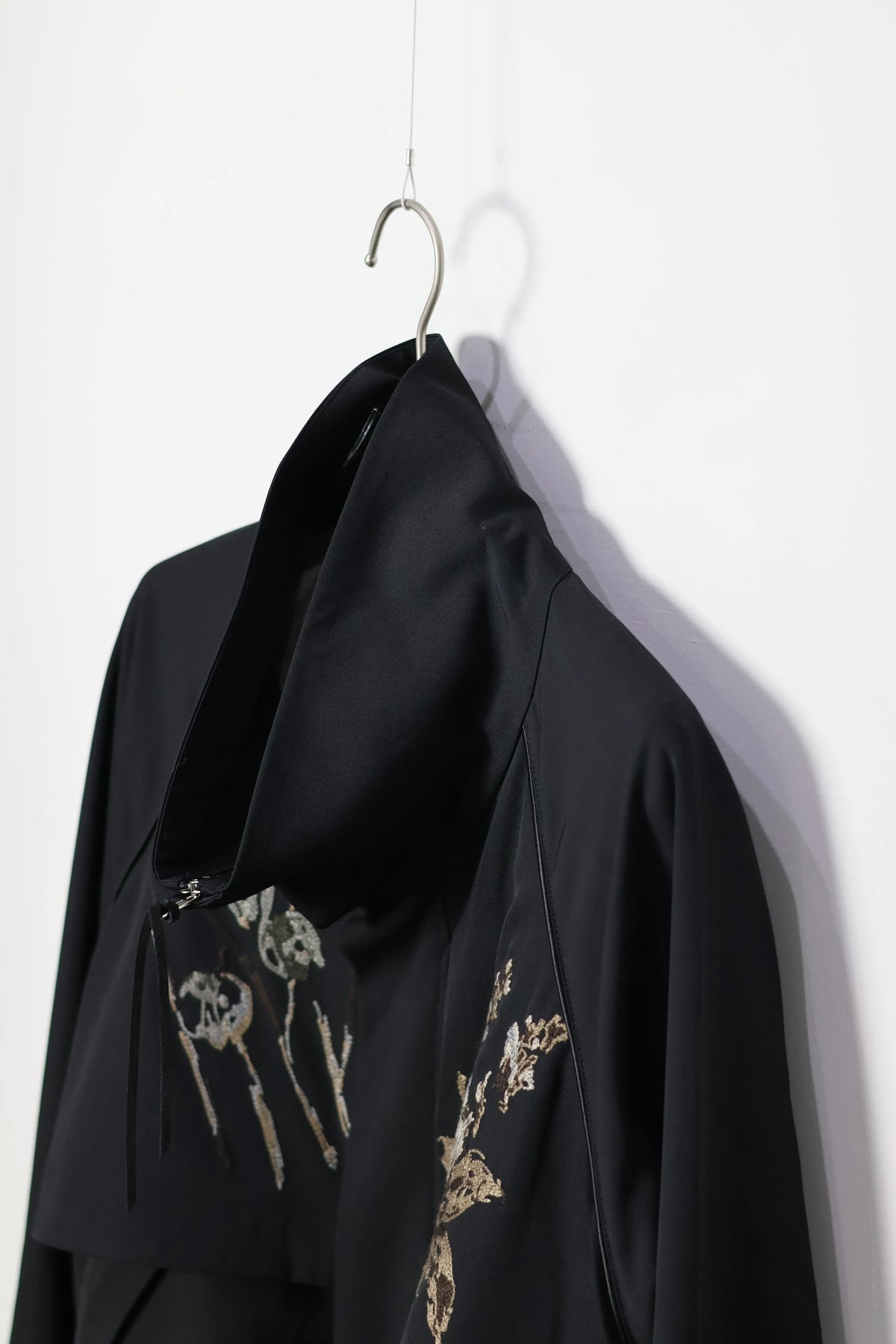 TANAKA - TRACK HALF COAT - BLACK(FLOWER)