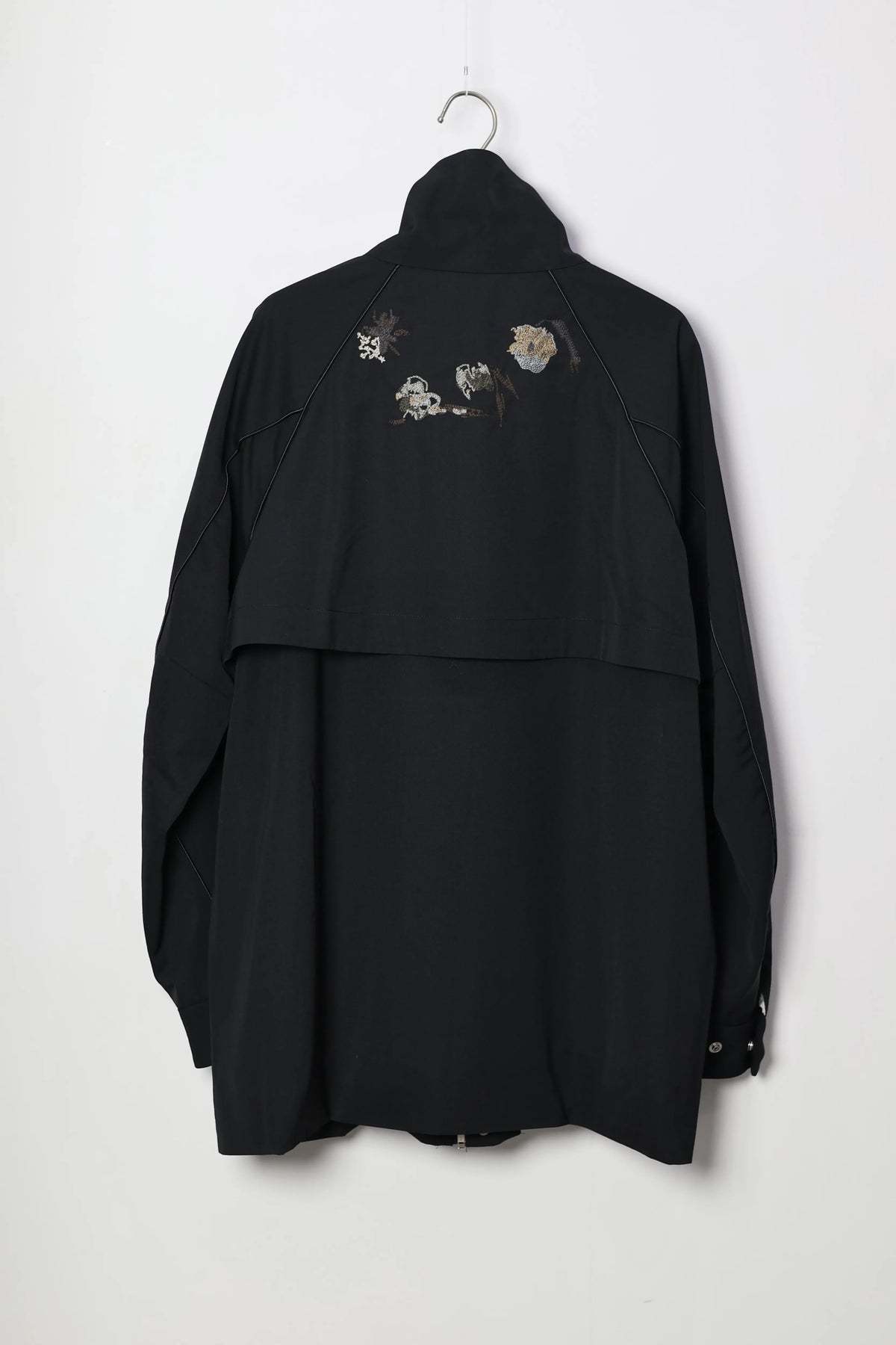 TANAKA - TRACK HALF COAT - BLACK(FLOWER)