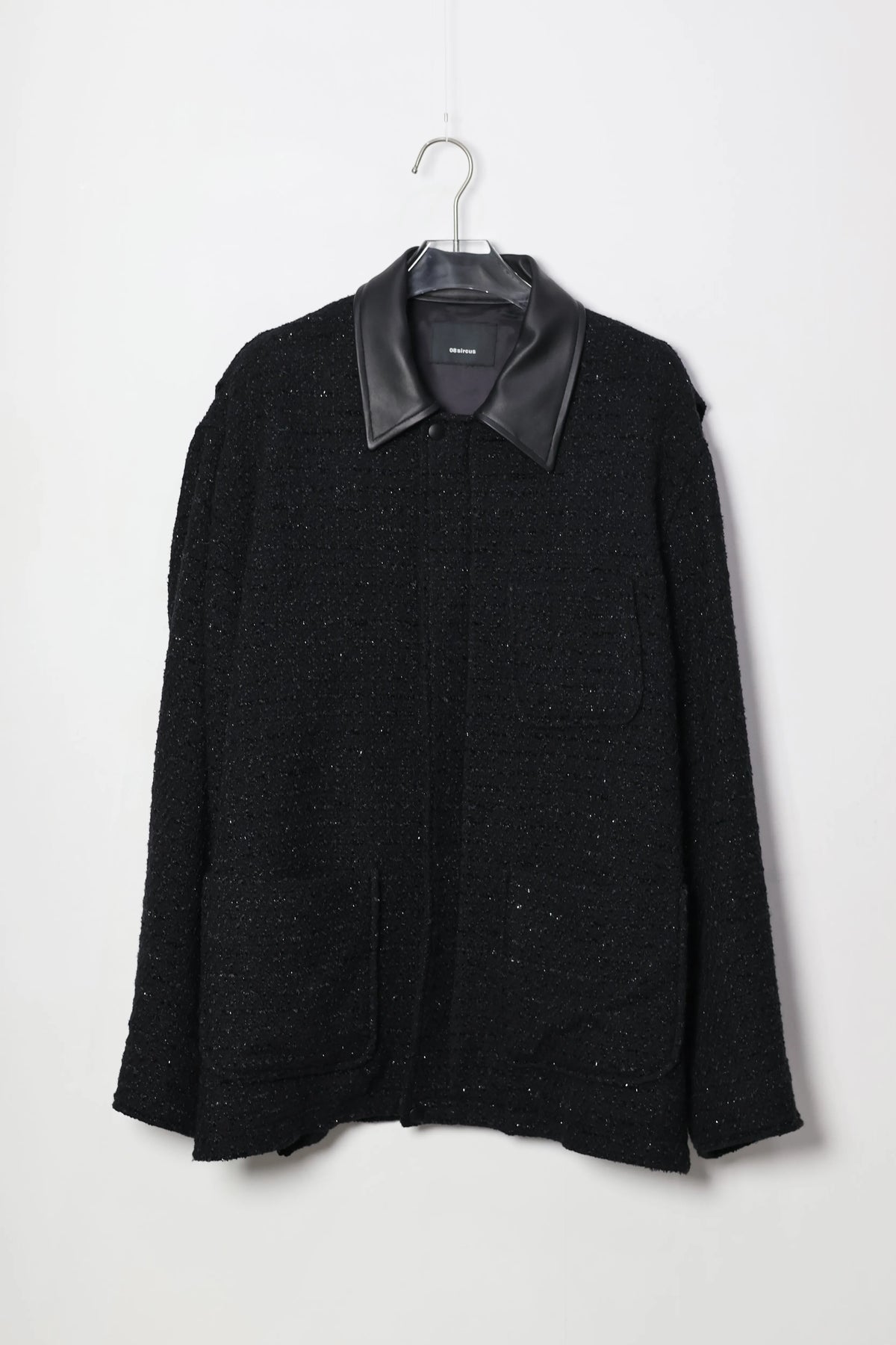 08sircus - Wool tweed coverall - BLACK