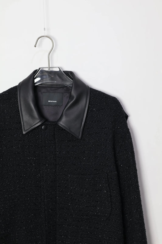 08sircus - Wool tweed coverall - BLACK