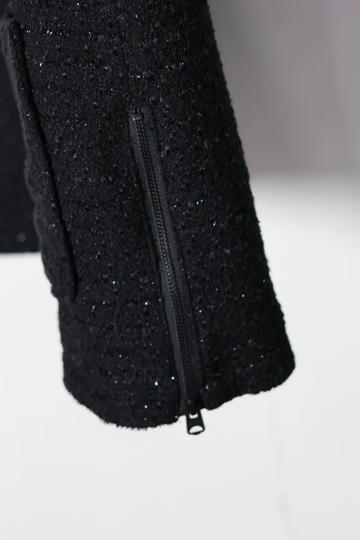 08sircus - Wool tweed coverall - BLACK