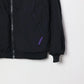 JOHN MASON SMITH / JANE SMITH - NYLON TASLAN REVERSIBLE SHELLED FLEECE JACKET - BLACK
