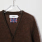 JOHN MASON SMITH / JANE SMITH - 5G BRUSHED JACQUARD CARDIGAN - BROWN MIX