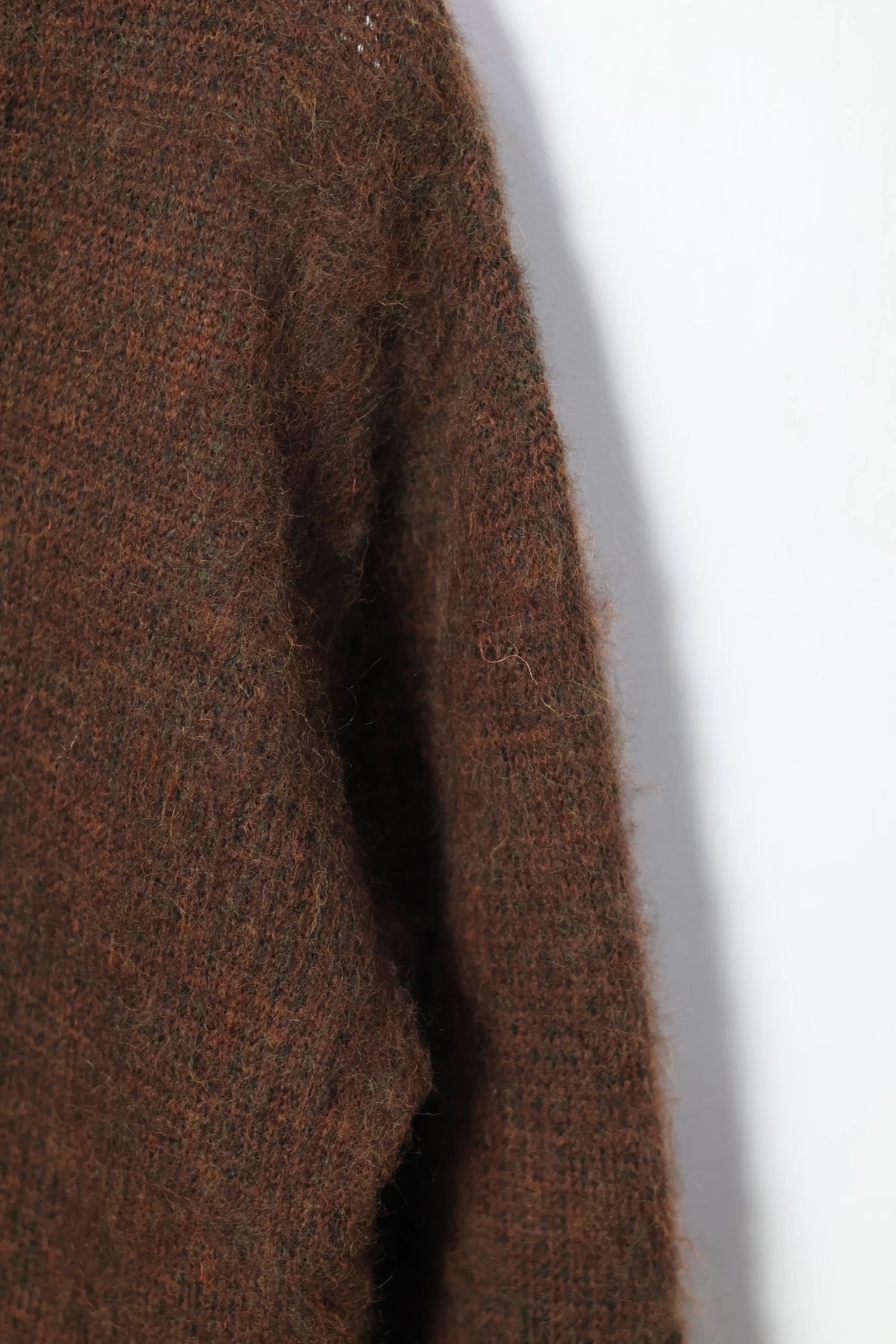 JOHN MASON SMITH / JANE SMITH - 5G BRUSHED JACQUARD CARDIGAN - BROWN MIX