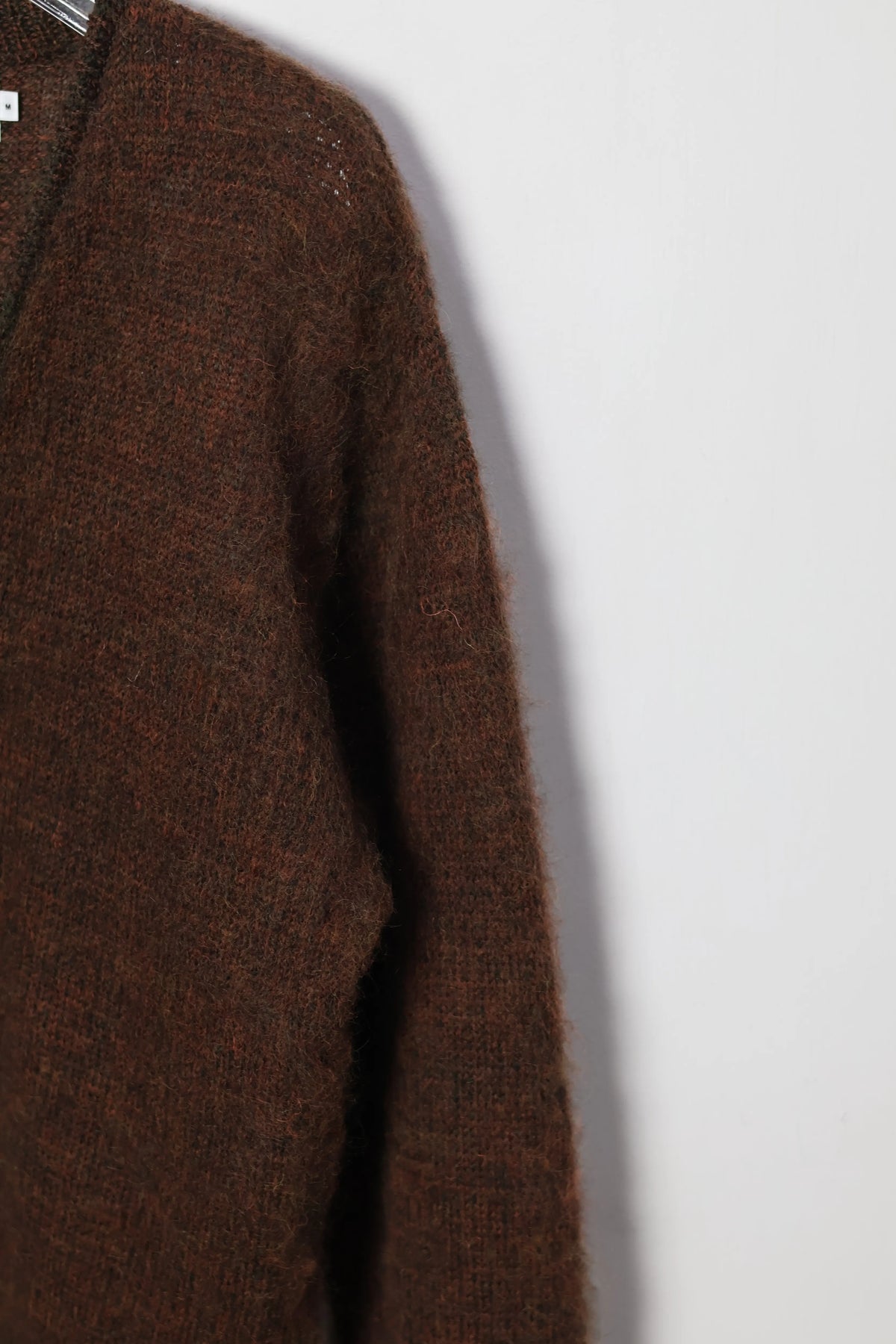 JOHN MASON SMITH / JANE SMITH - 5G BRUSHED JACQUARD CARDIGAN - BROWN MIX